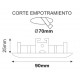 Foco basculante empotrar Blanco 90mm, para Lámpara GU10/MR16, Caja 20ud a 2,30€/ud